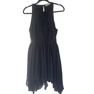 Abercrombie & Fitch Women Medium Blue Lace Chiffon Fairy Grunge Mini Dress